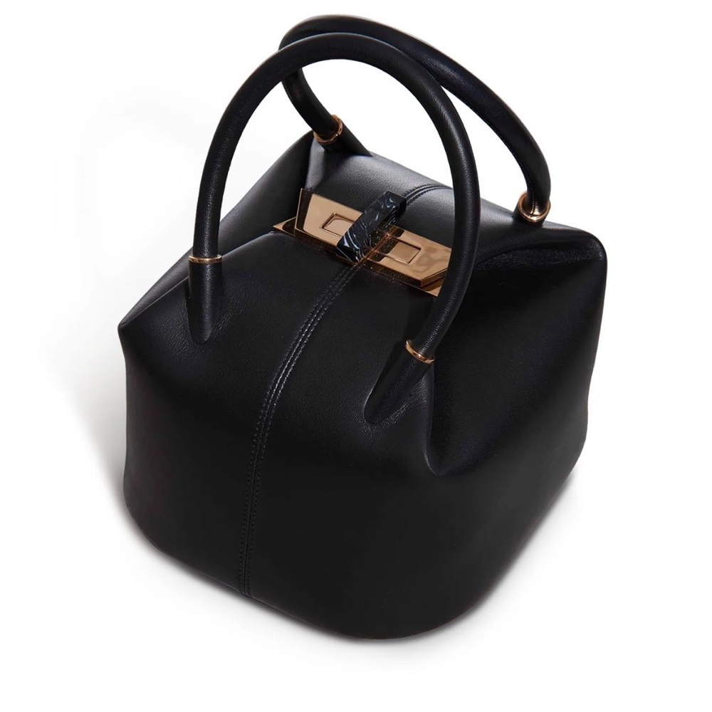 Chic Black Leather Baez bag by Gabriella Hearst $1100 current